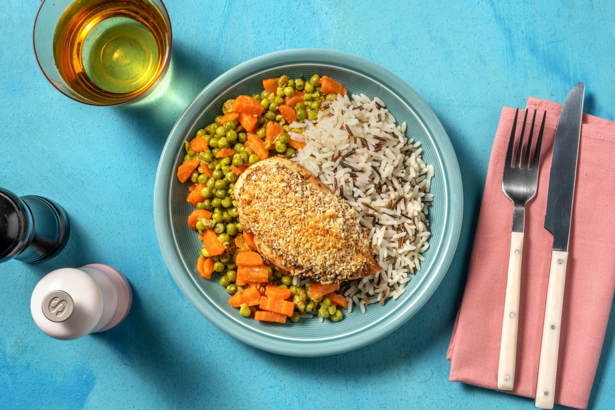 Poulet croustillant à la moutarde de Dijon sucrée