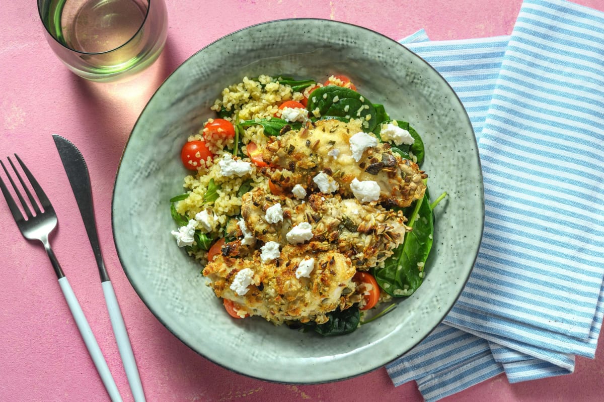 Poulet en croûte de graines