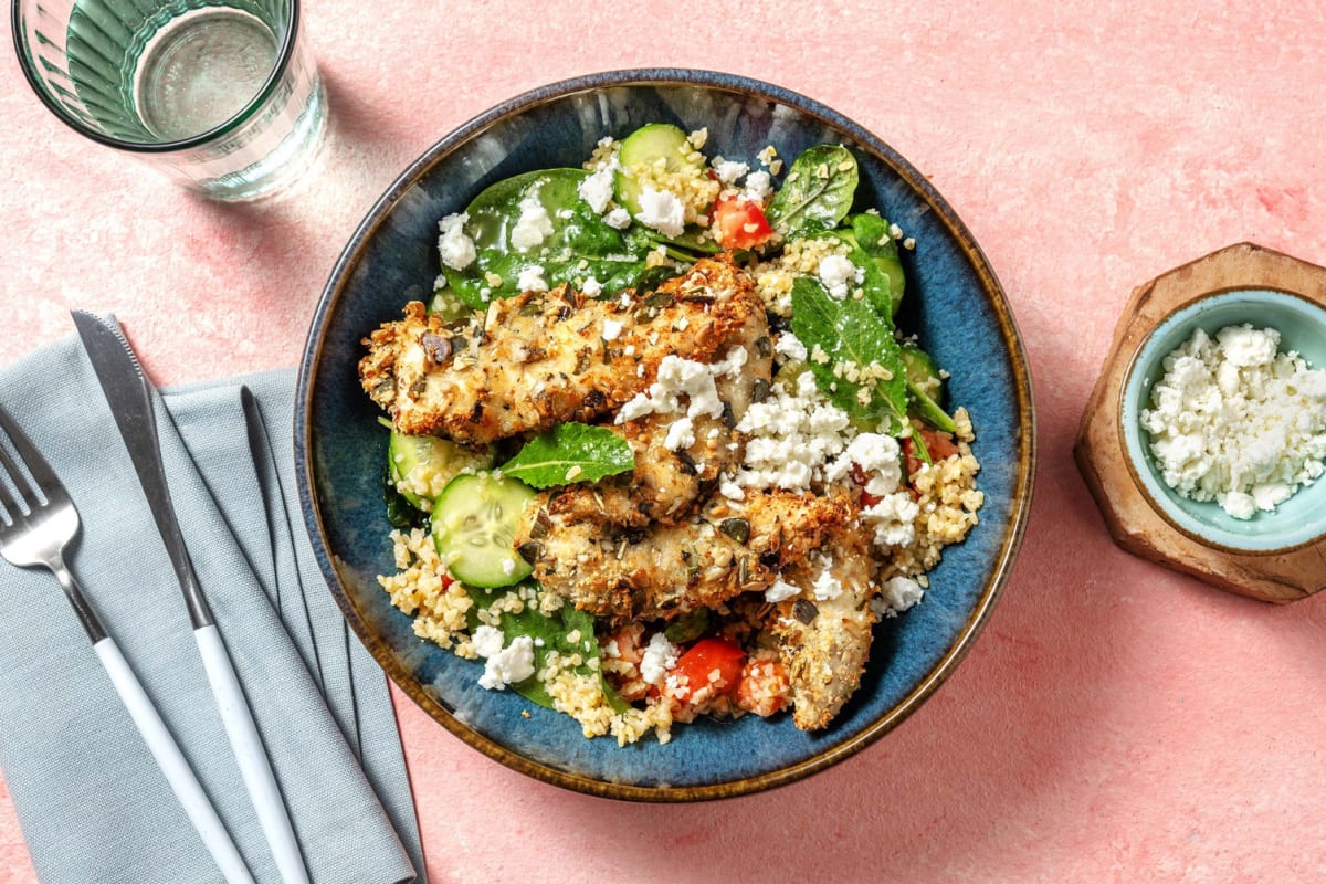 Poulet en croûte de graines