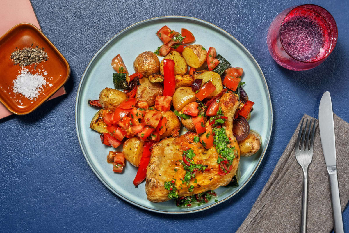 Pouletschenkel mit Petersilien-Chimichurri