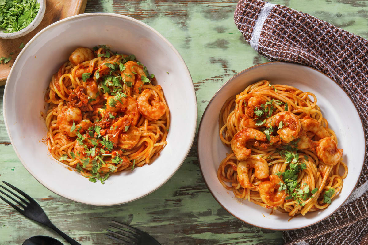 Prawn and Chorizo Spaghetti