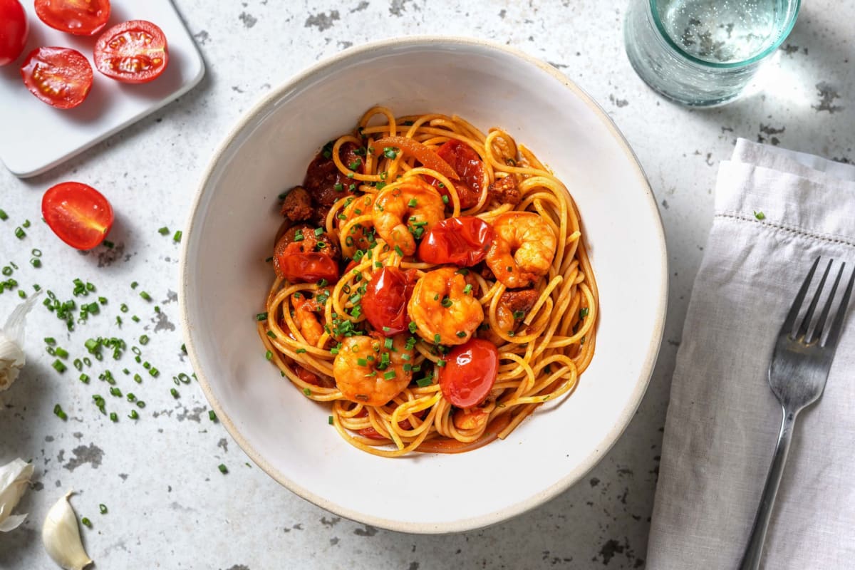 Prawn & Chorizo Spaghetti