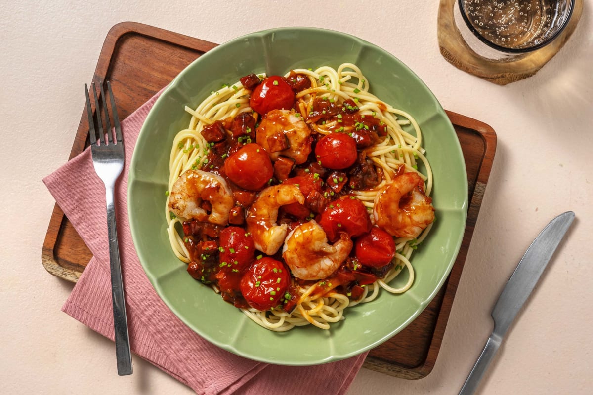 Prawn & Chorizo Spaghetti