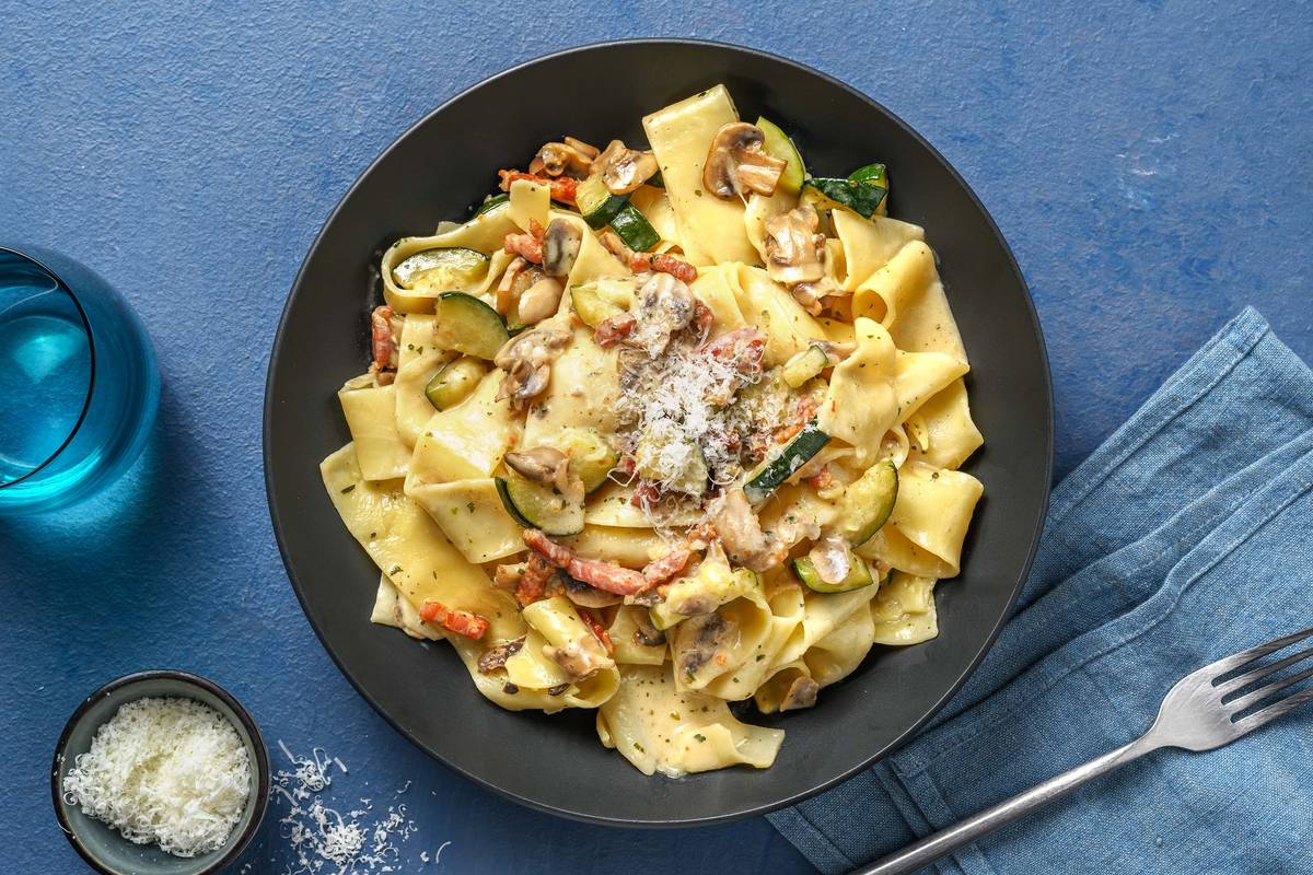 Pronto Bacon Pappardelle Recipe HelloFresh