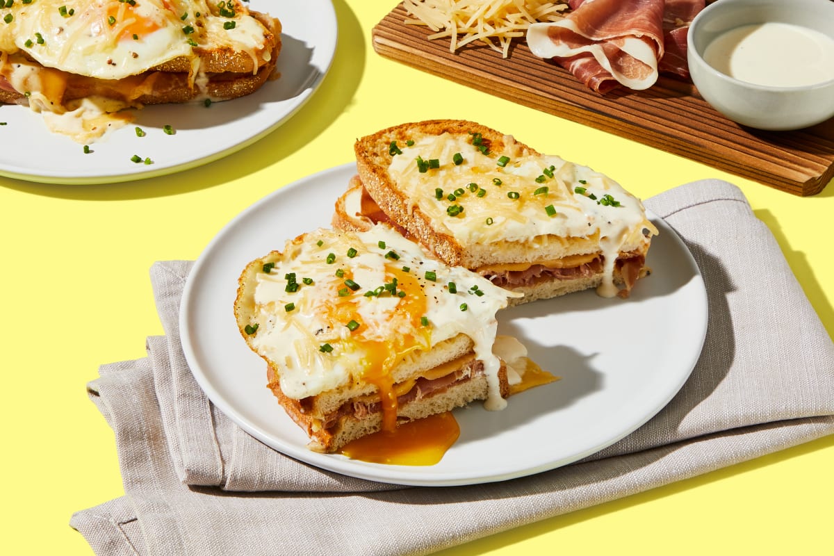 Prosciutto Croque Madame Sandwiches