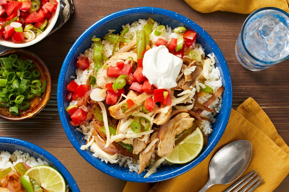 Pulled Chicken Rice Bowls