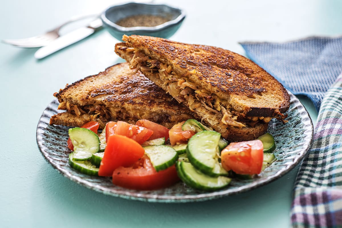 Pulled Pork Grilled Cheese Sandwiches