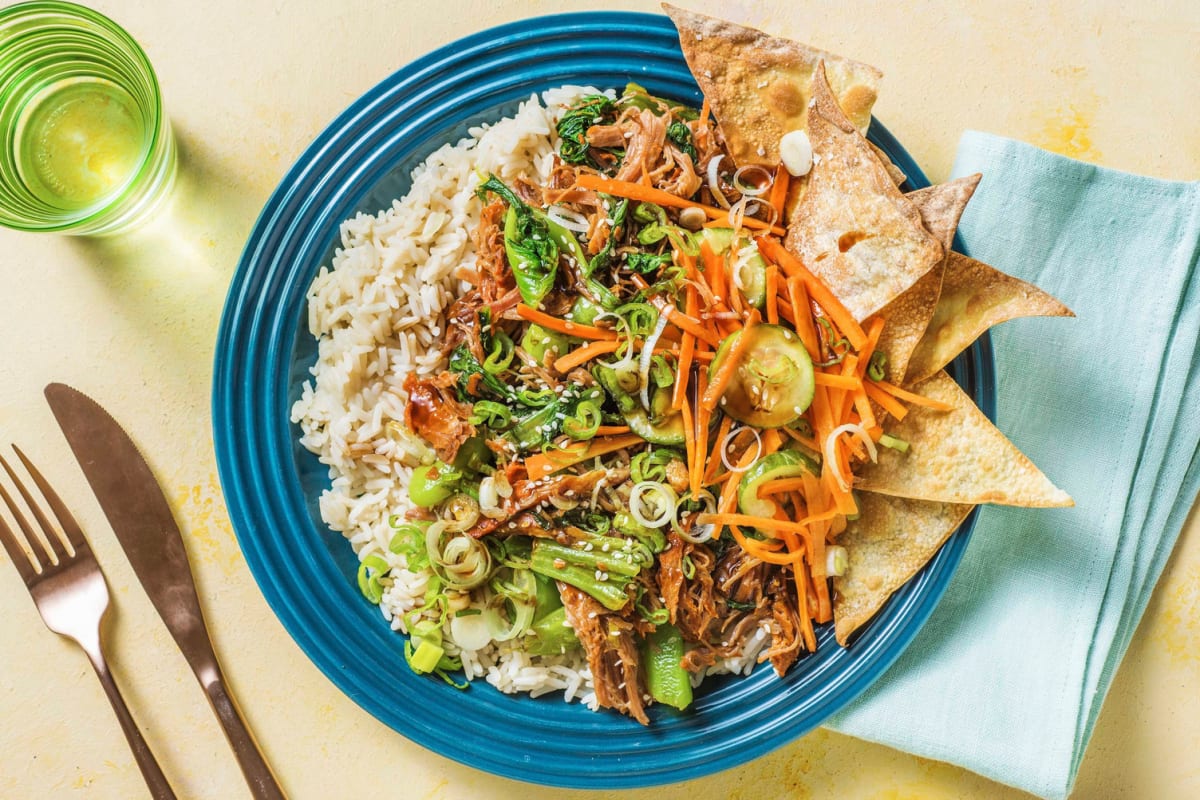 Pulled Pork Spring Roll Bowl