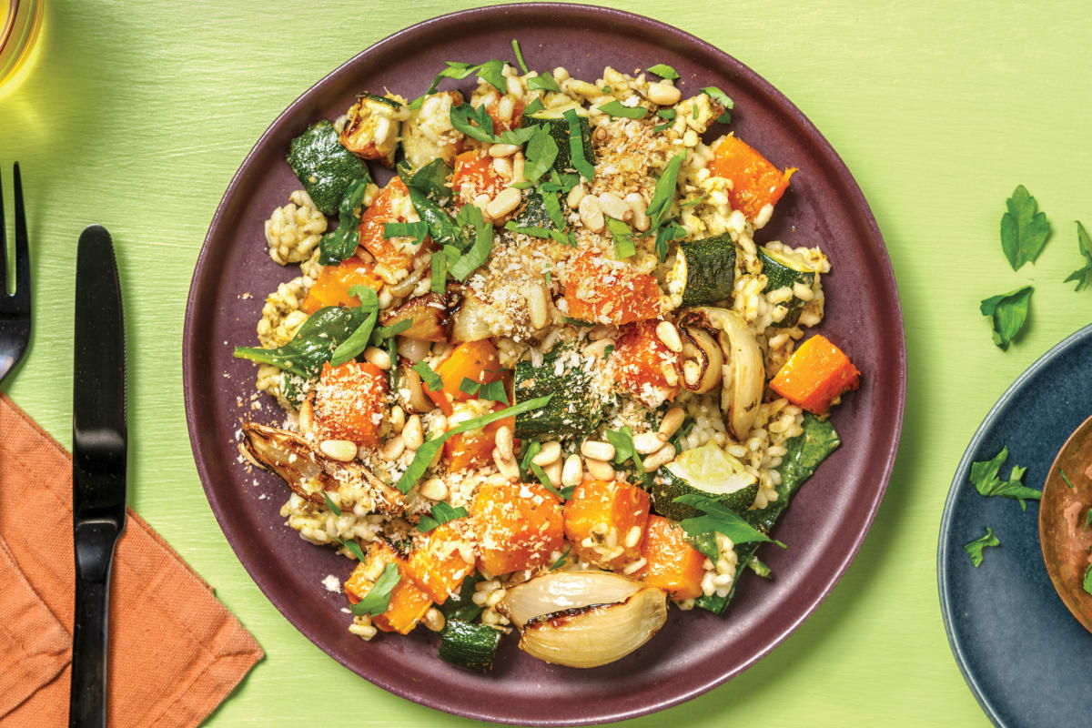 Kumara & Basil Pesto Risotto Recipe HelloFresh