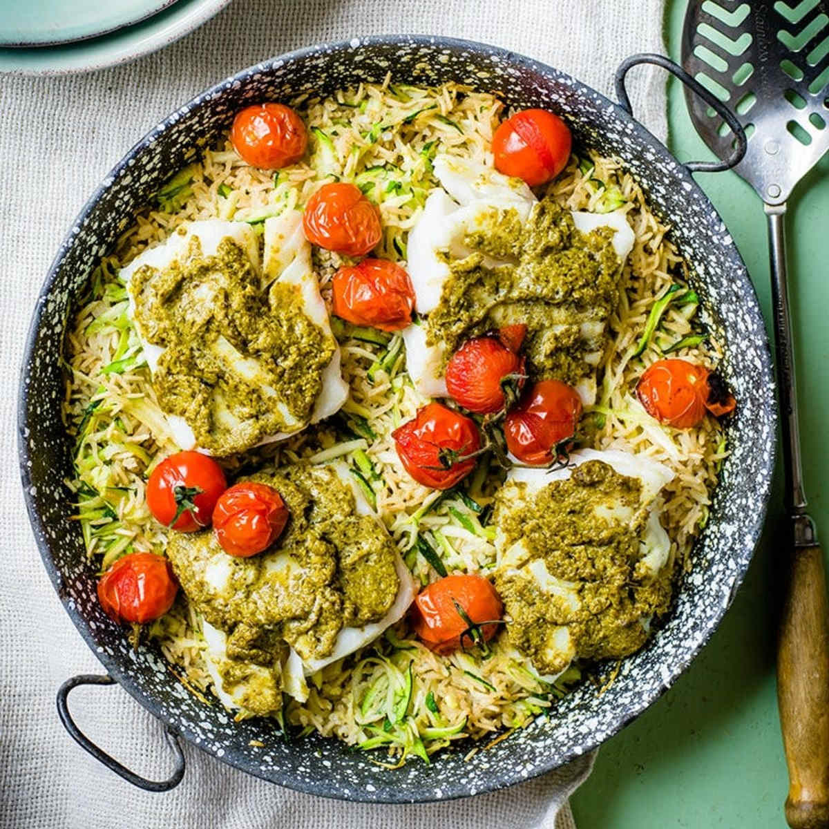 Creamy Dill-Caper Sea Bass