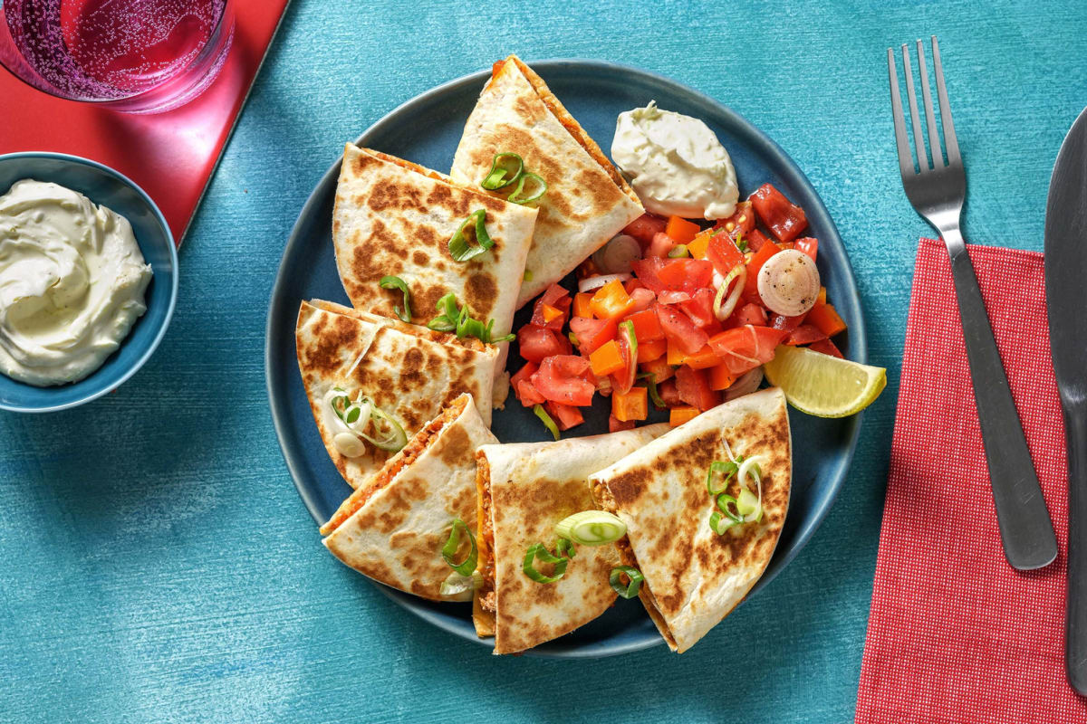 Quesadillas au porc à la mexicaine