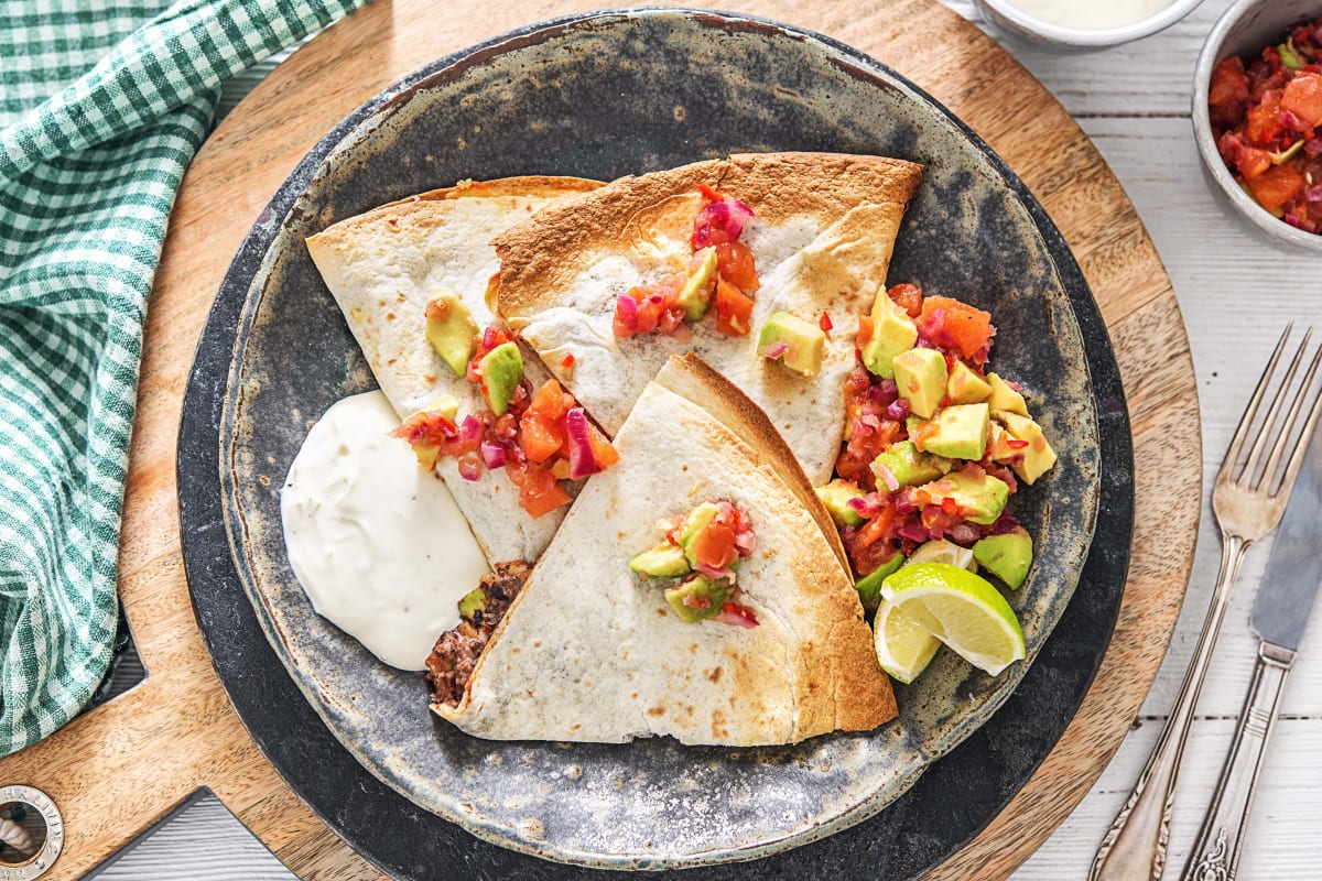 Hello Quesadillas Gebackene Kase Tortillas Rezept Hellofresh