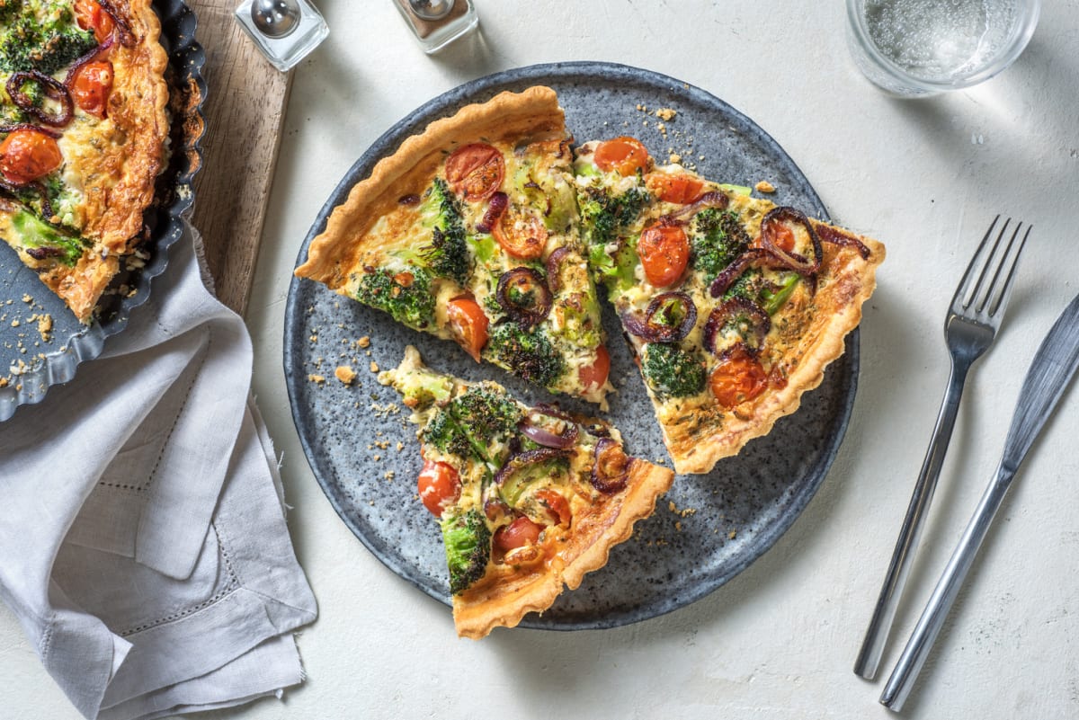 Quiche au brocoli et fromage vieux