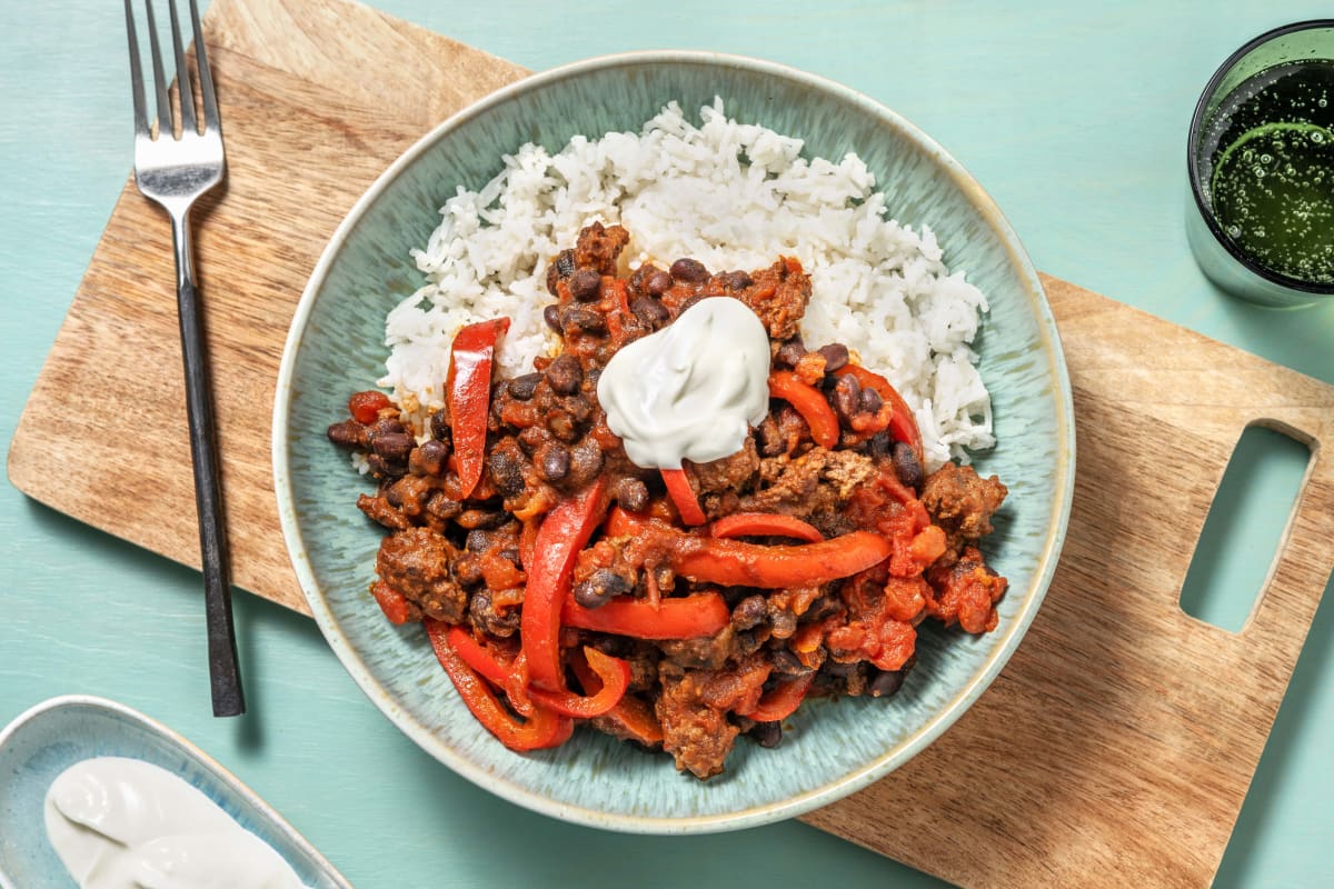 Quick Beef & Black Bean Chilli