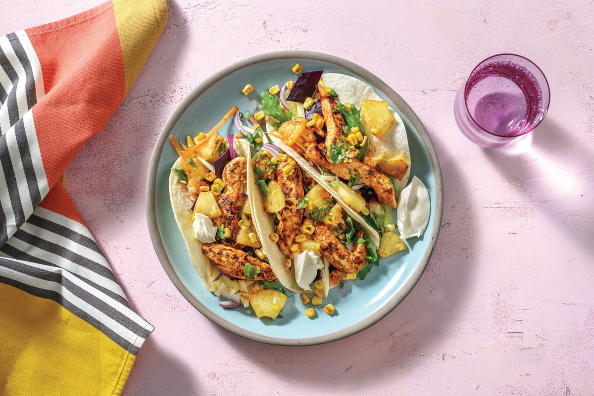 Quick Caribbean-Spiced Chicken Tacos