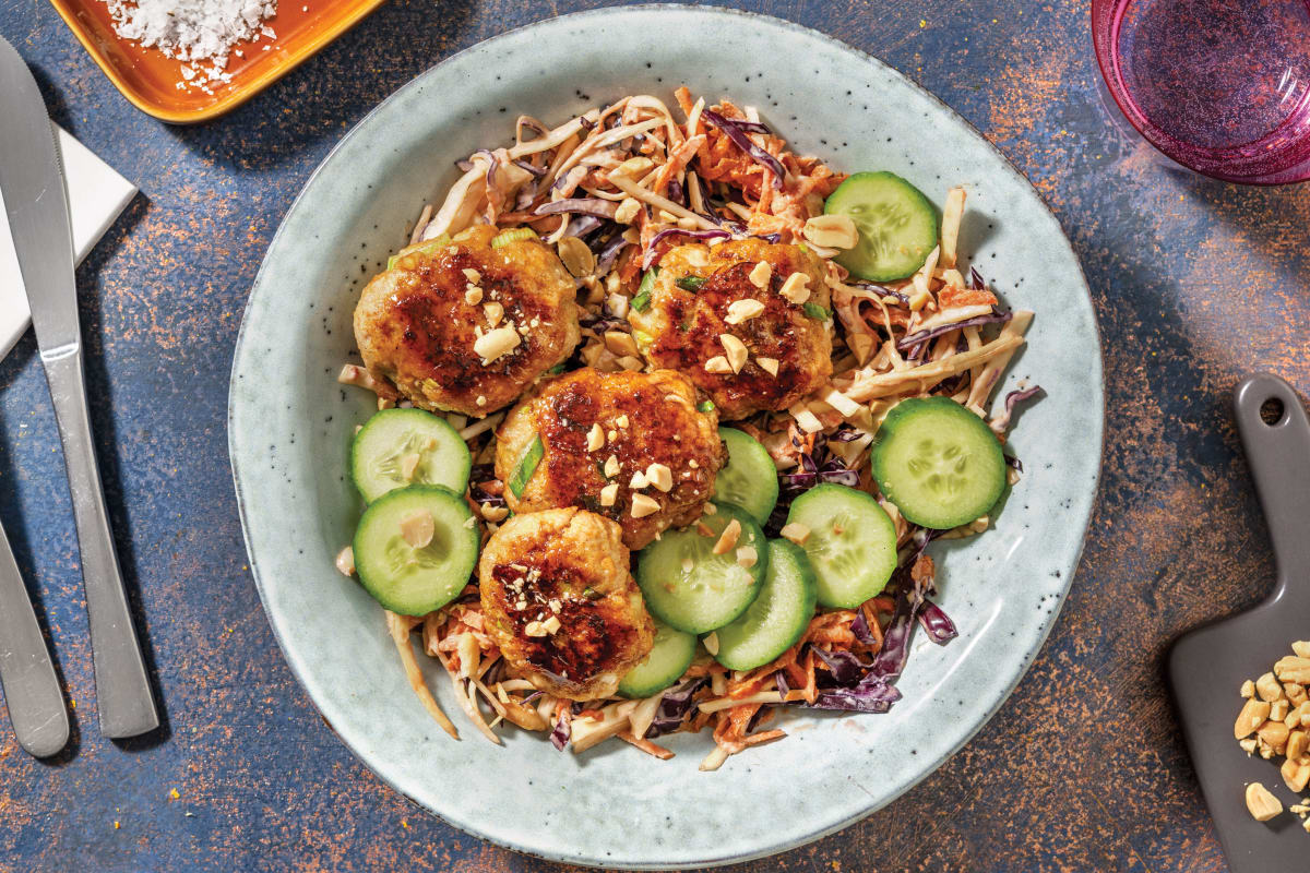 Quick Soy-Glazed Pork Rissole Bowl