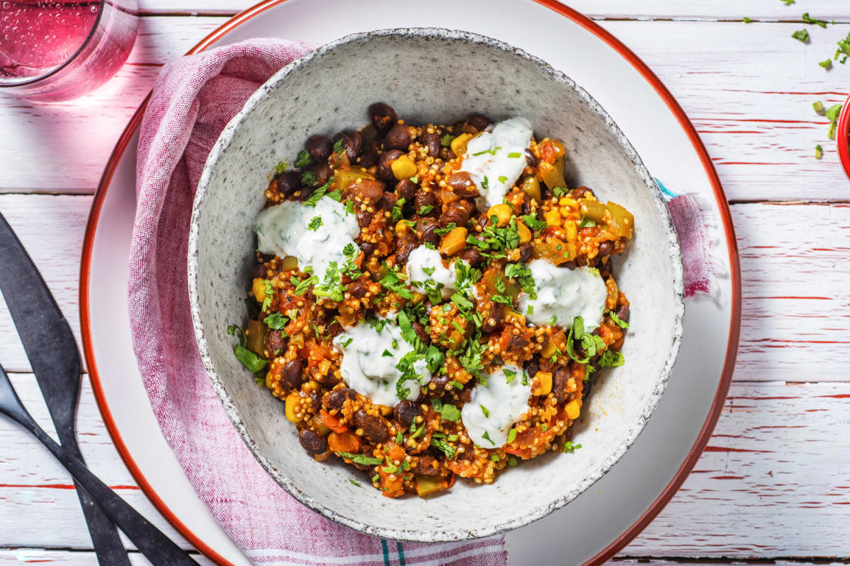 Quinoa mexicain aux haricots noirs