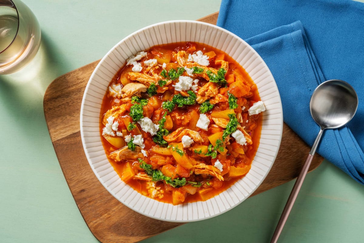 Ragoût de poulet épicé au harissa