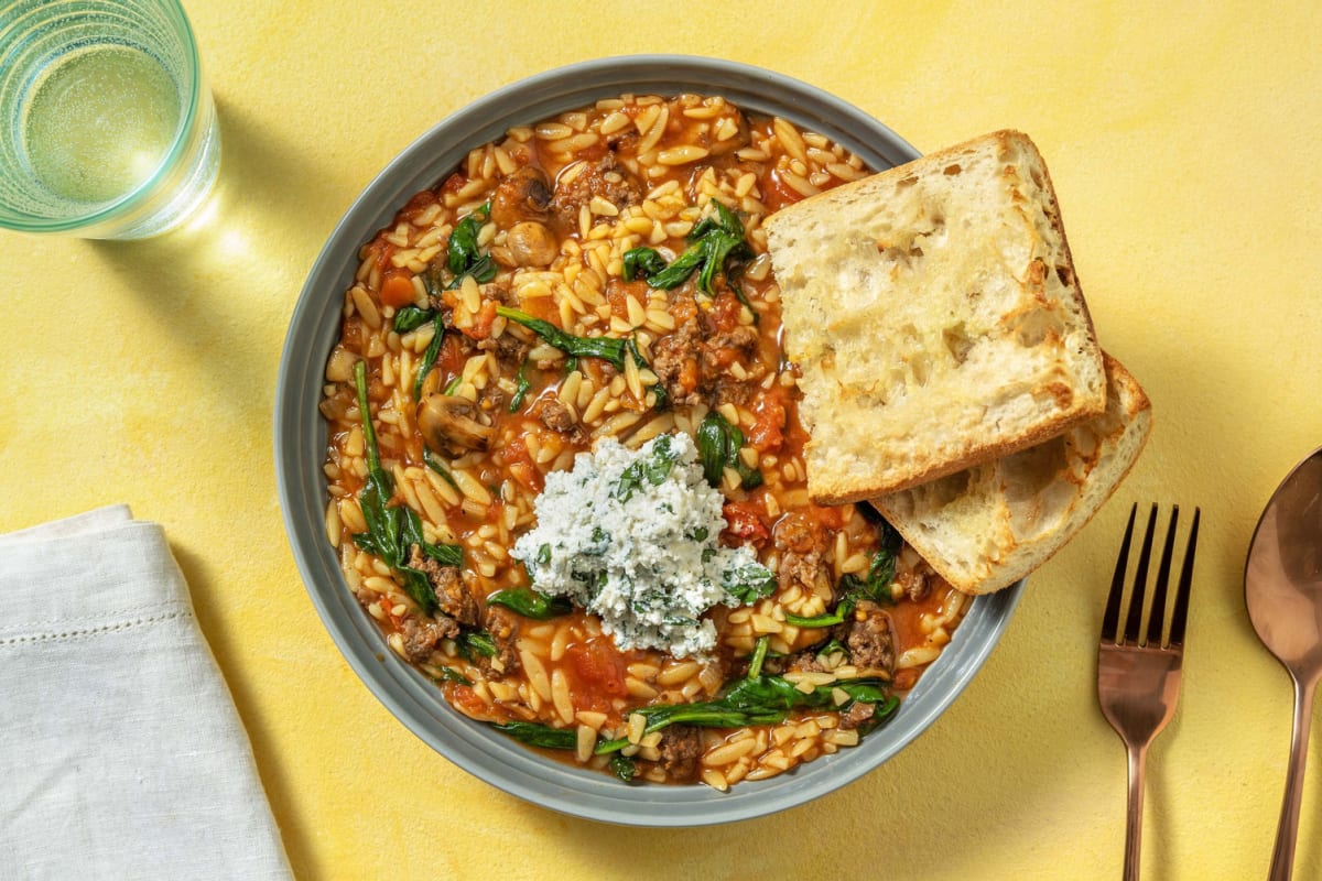 One-Pot Sausage and Orzo Stew