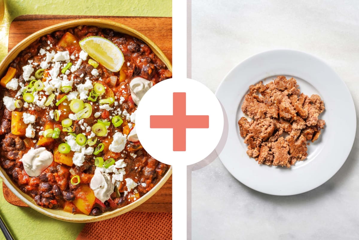 Mexican-Style Beyond Meat® and Black Bean Stew