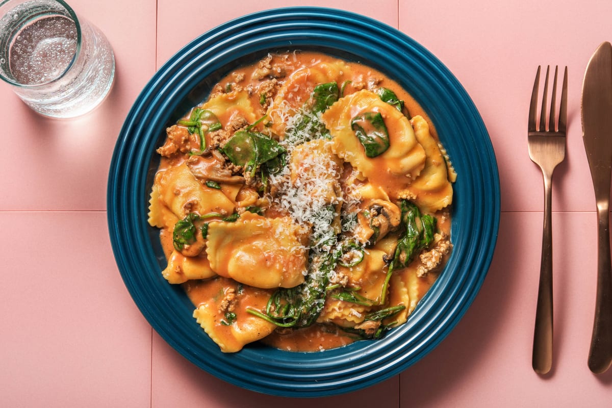 Ravioli mit Spinat-Ricotta-Füllung