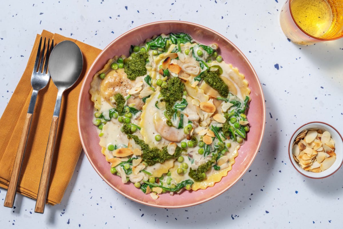 "Green Goddess" Squash Ravioli