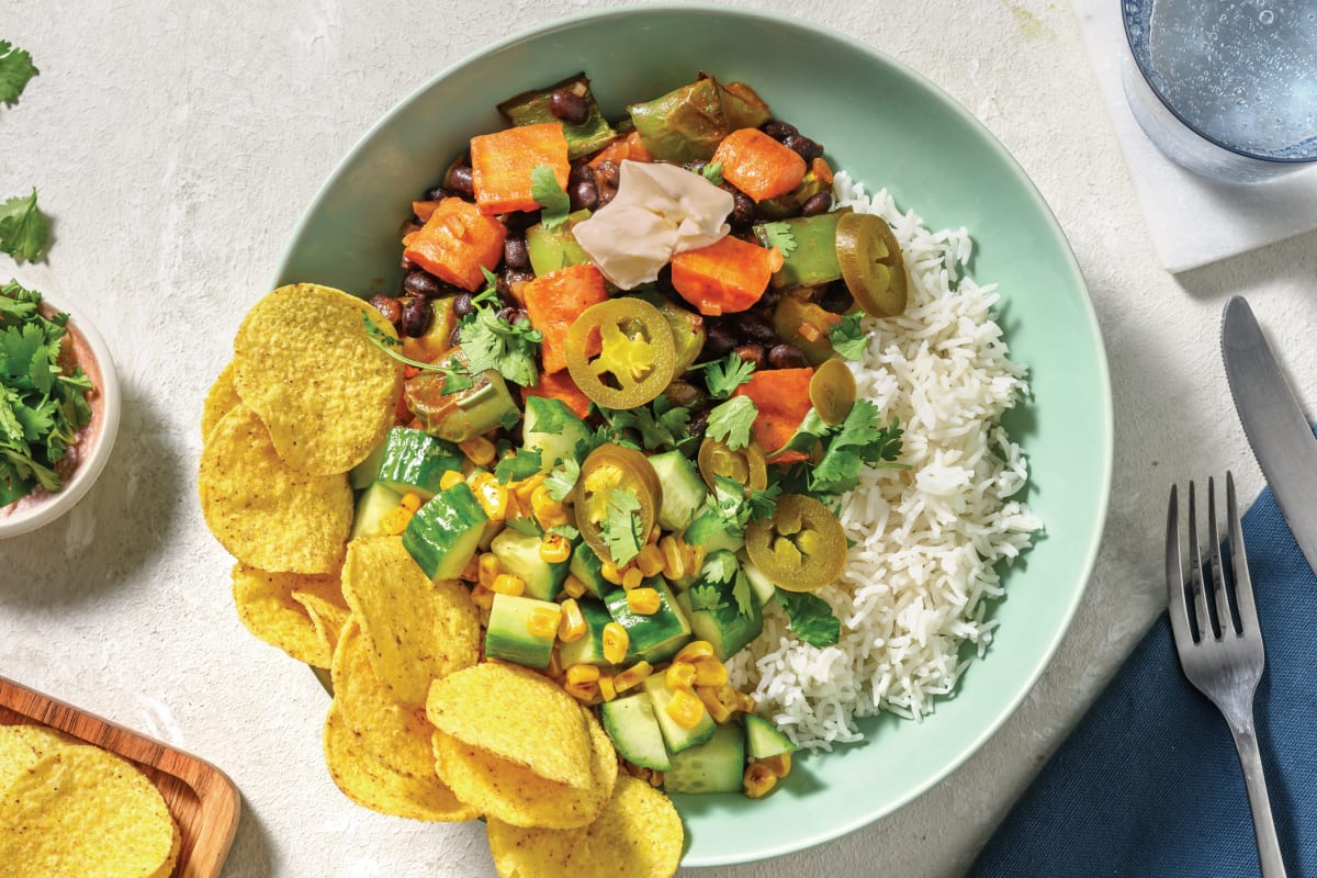 Black Bean & Roast Veggie Chilli