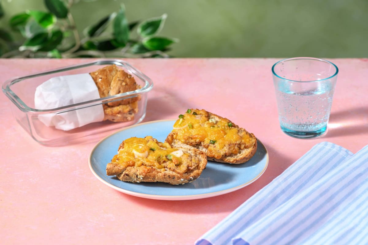Red Leicester and Basil Tuna Melt