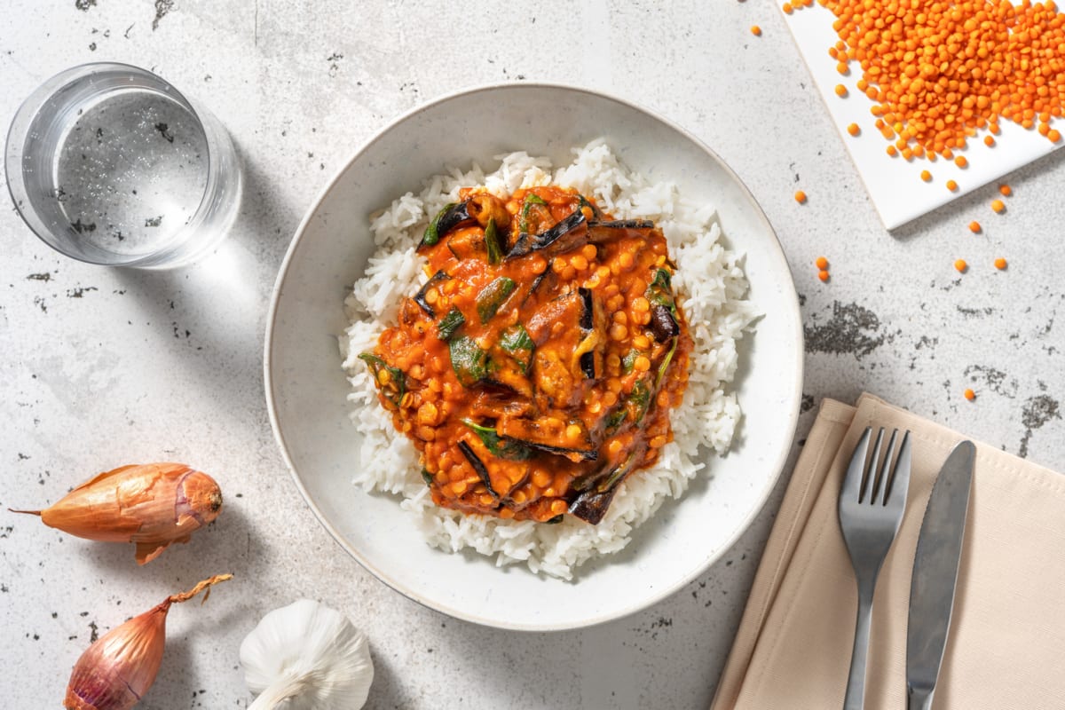 Red Lentil and Spinach Dal