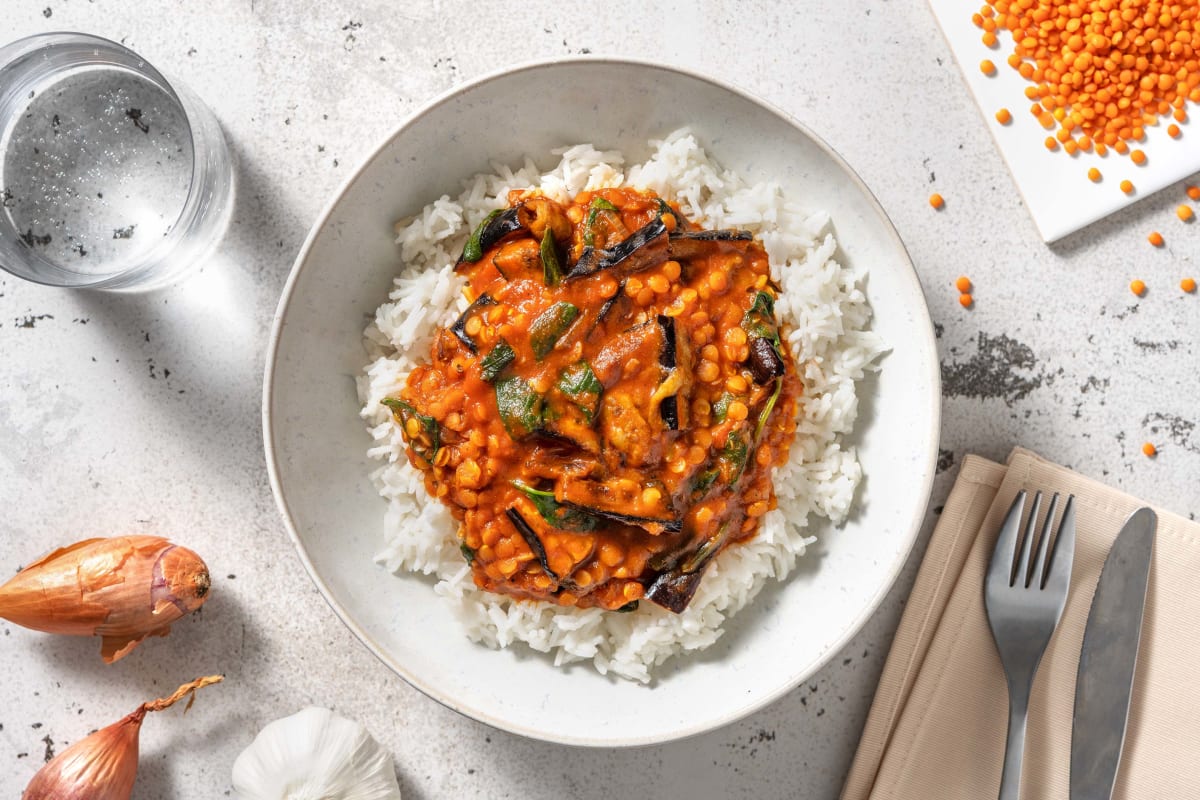 Red Lentil and Spinach Dal