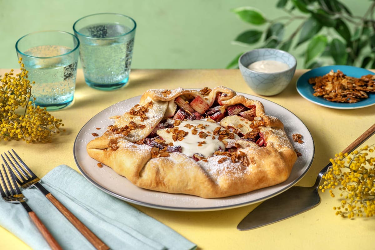 Birnen-Apfel-Galette getoppt mit Röstmandeln