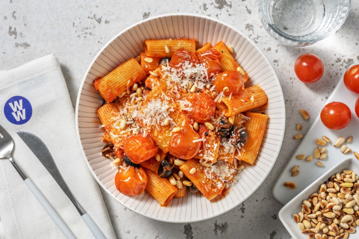 Rigatoni and Balsamic Slow Roasted Tomatoes