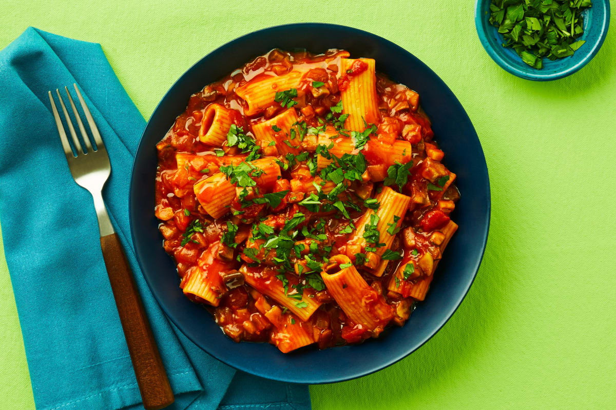 Rigatoni with Vegan Mushroom Ragù