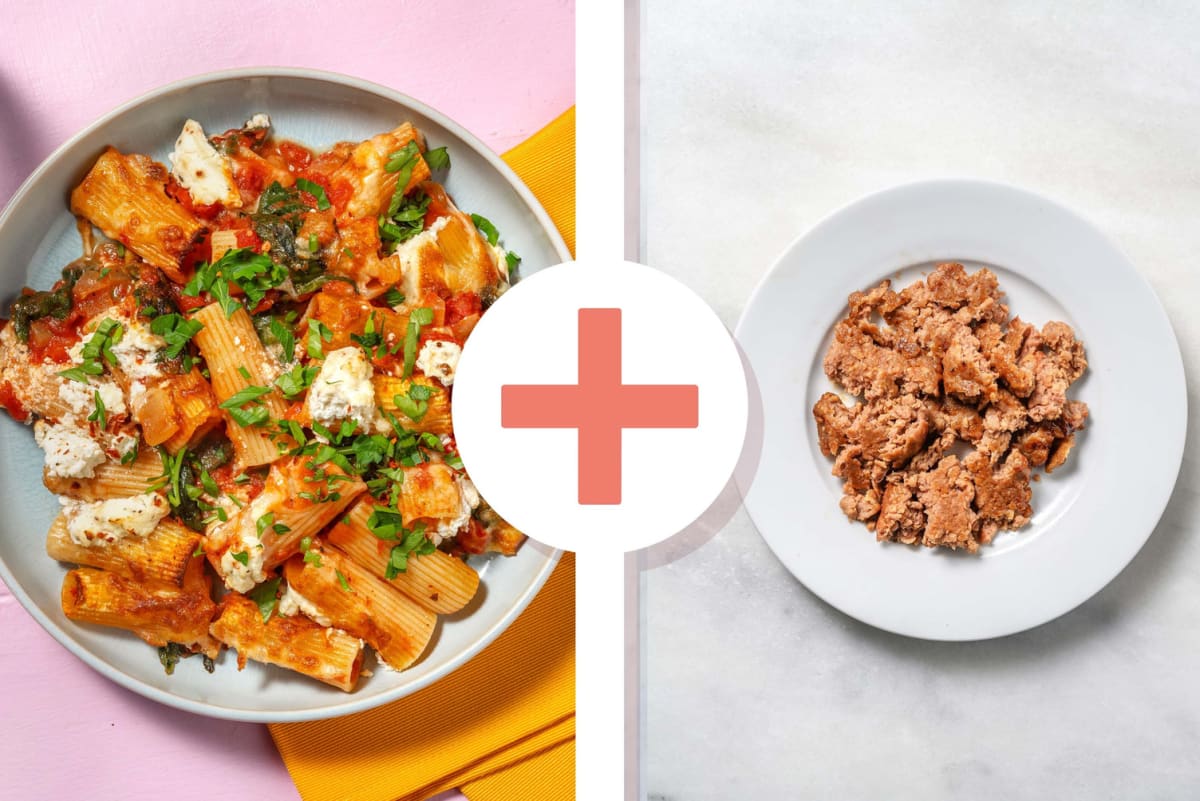 Ricotta Rigatoni and Beyond Meat® Al Forno