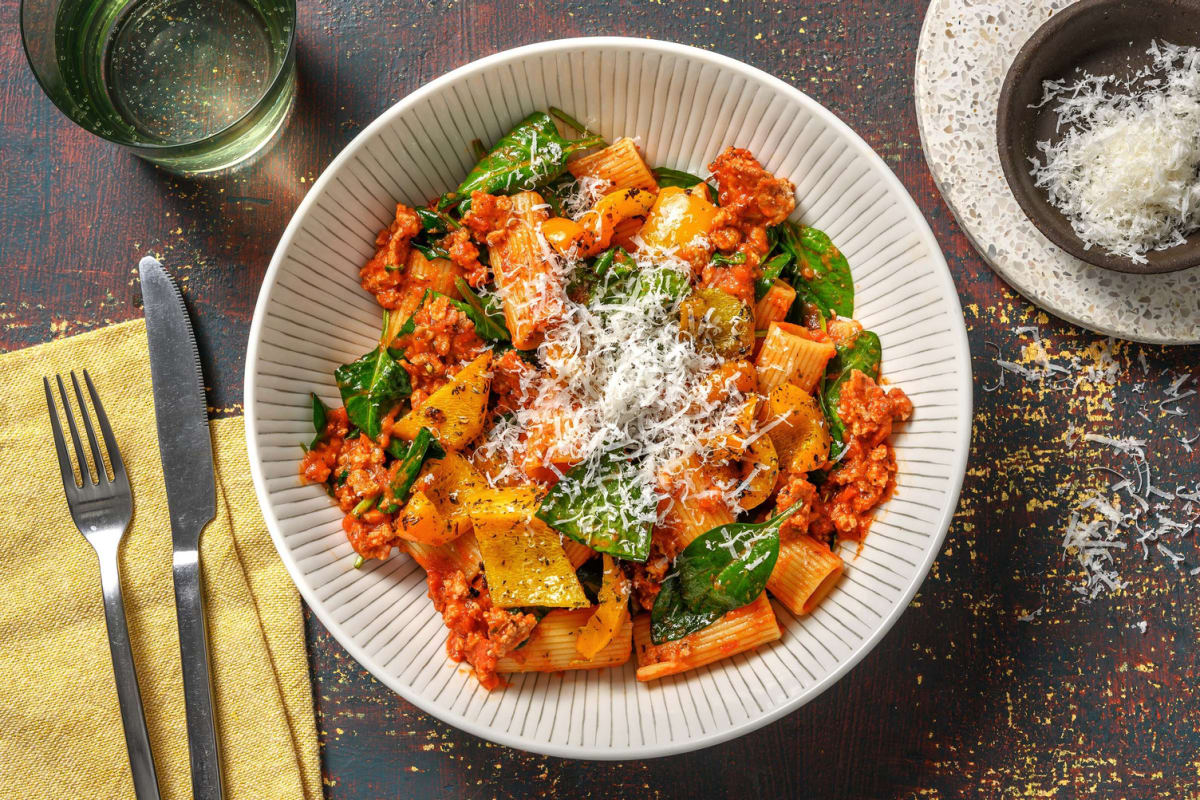 Rigatoni in Turkey Tomato Sauce