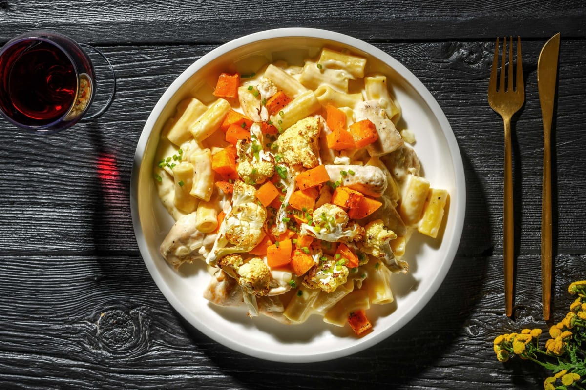 Creamy Chicken and Fresh Rigatoni