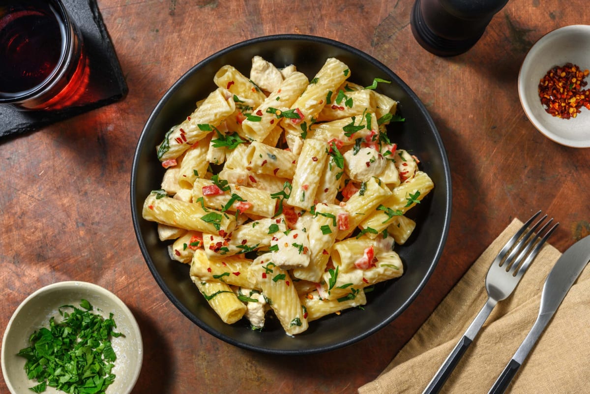 Creamy Chicken and Fresh Rigatoni