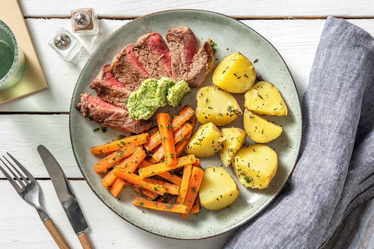 Rindersteak mit Honigkarotten