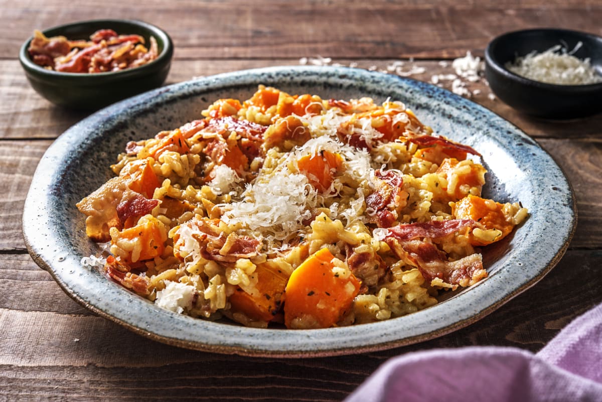 Bacon, Chili Flakes and Butternut Squash Risotto