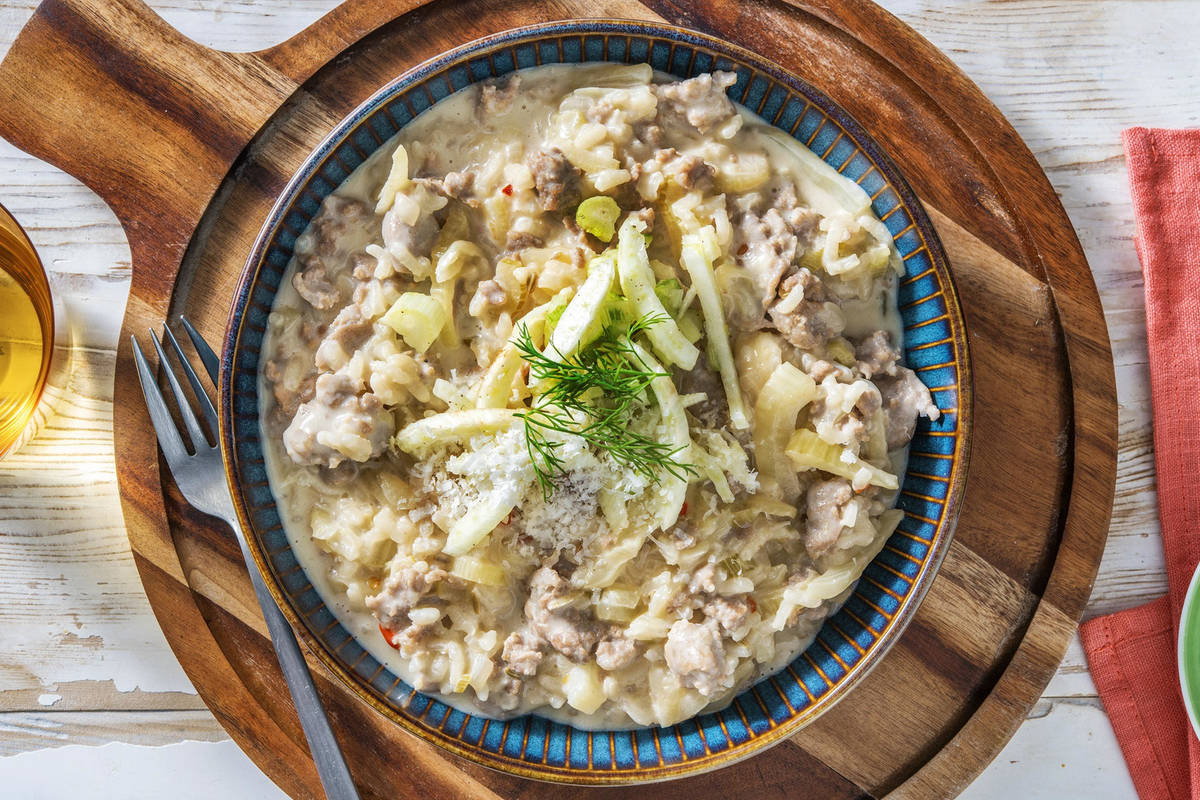 Risotto met venkel en varkensworst van Brandt & Levie Recept HelloFresh