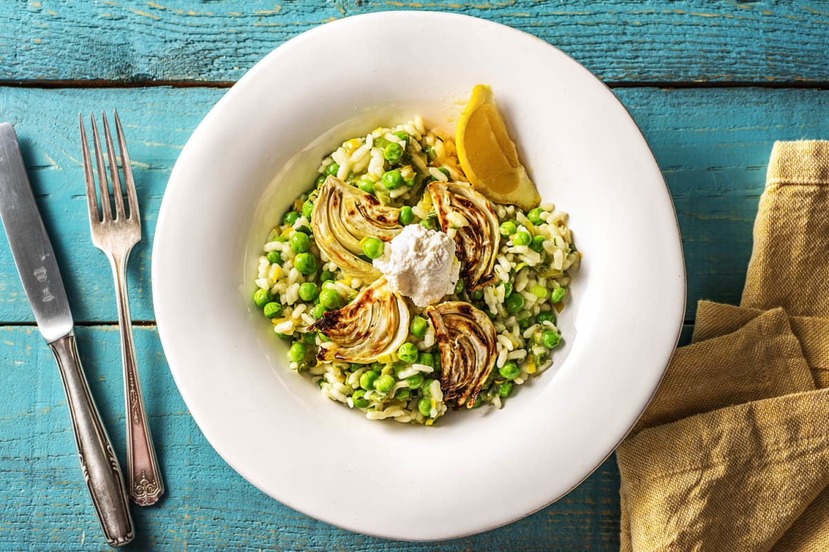 Leek and Pea Risotto