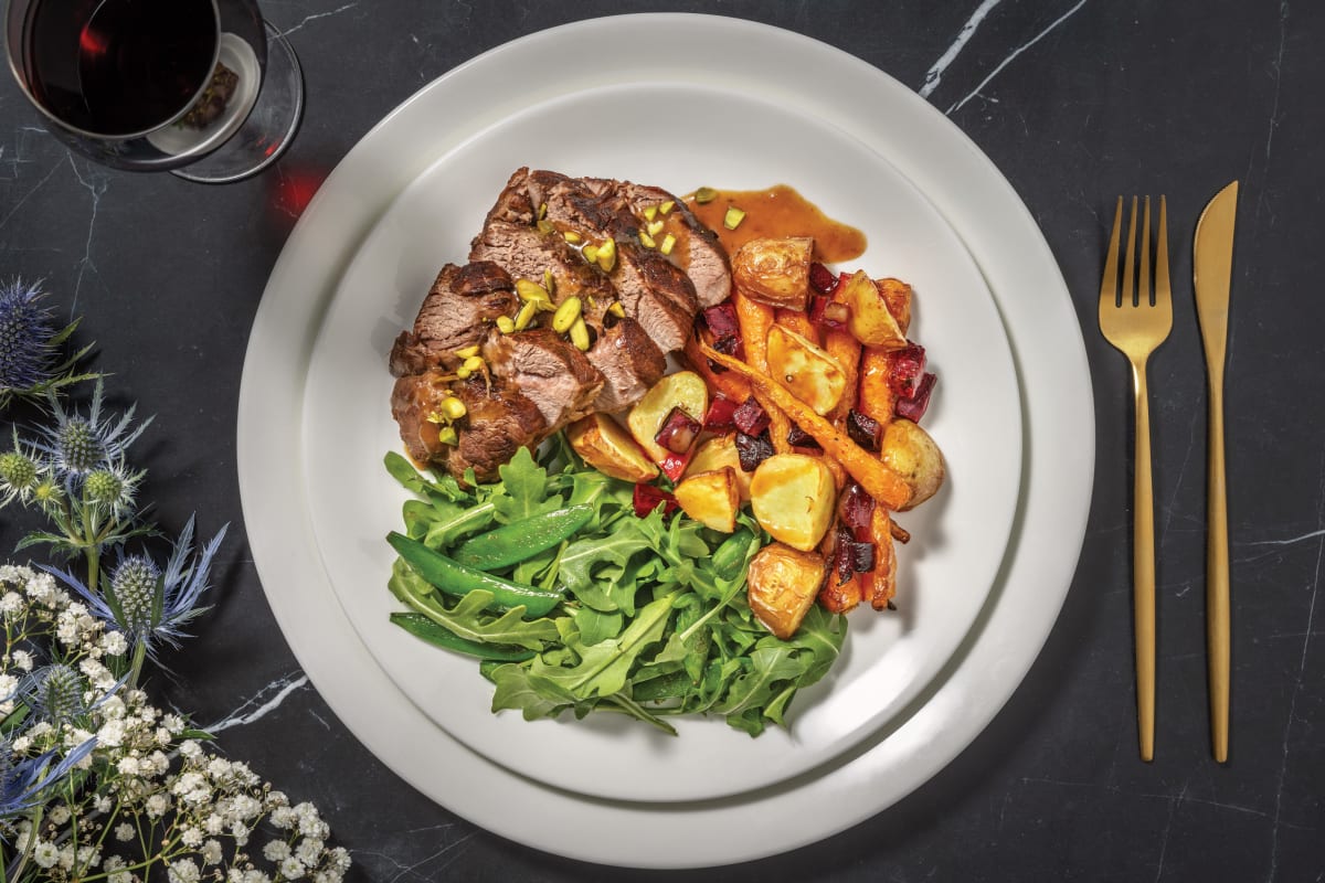 Roast Lamb Shoulder & Garlic Gravy