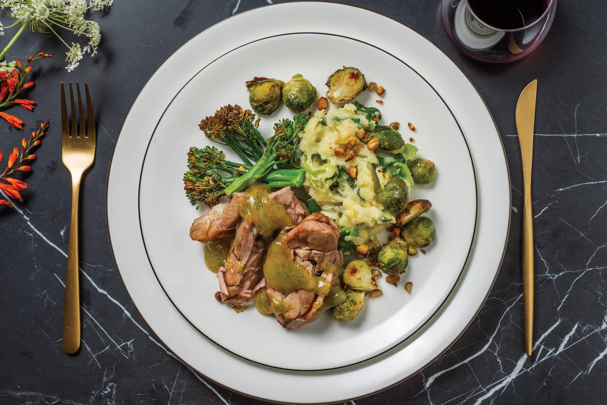 Roast Lamb Shoulder & Mint Sauce Recipe HelloFresh