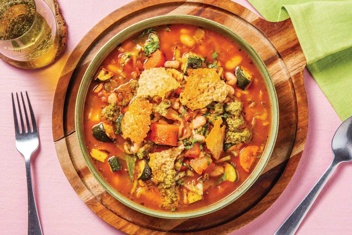 Italian White Bean, Beef & Veggie Soup