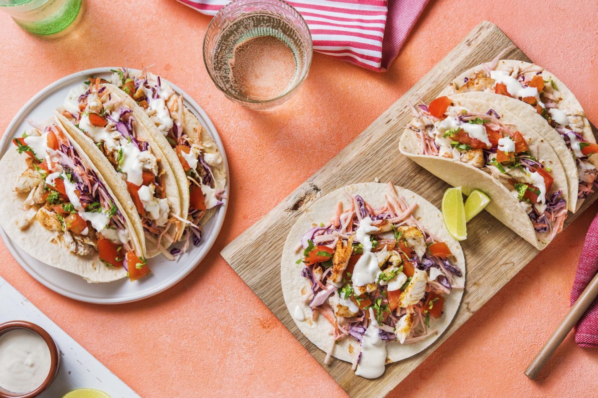 Tacos au barramundi rôti