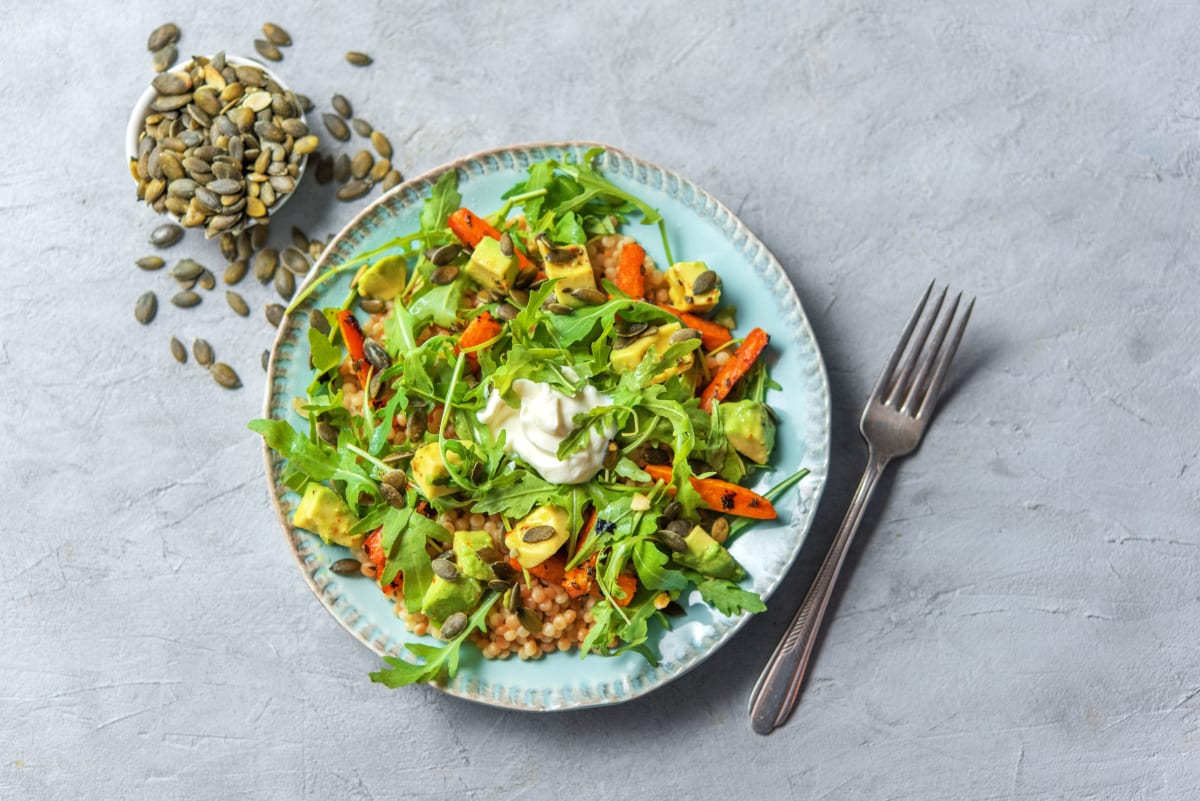 Cumin-Roasted Carrot and Avocado Salad