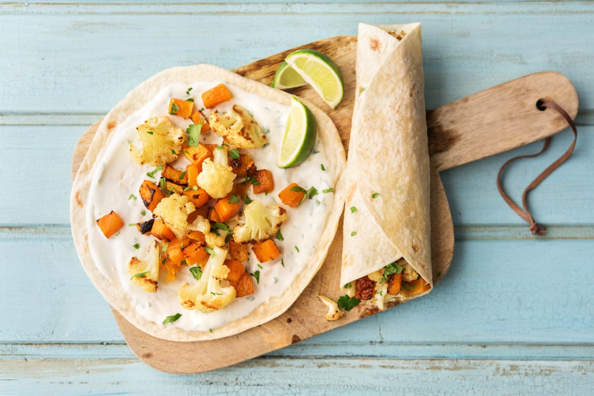 Roasted Cauliflower and Squash Tacos