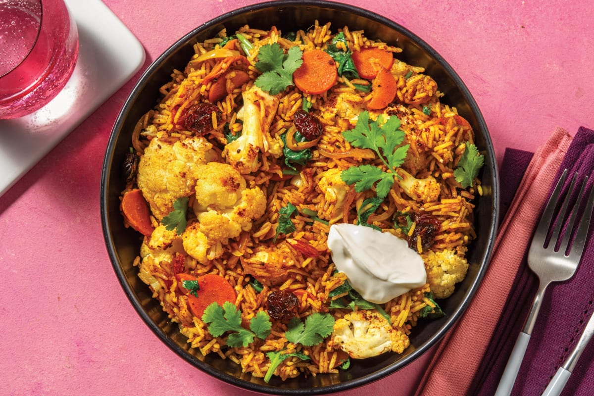 Roasted Cauliflower Bengal Biryani