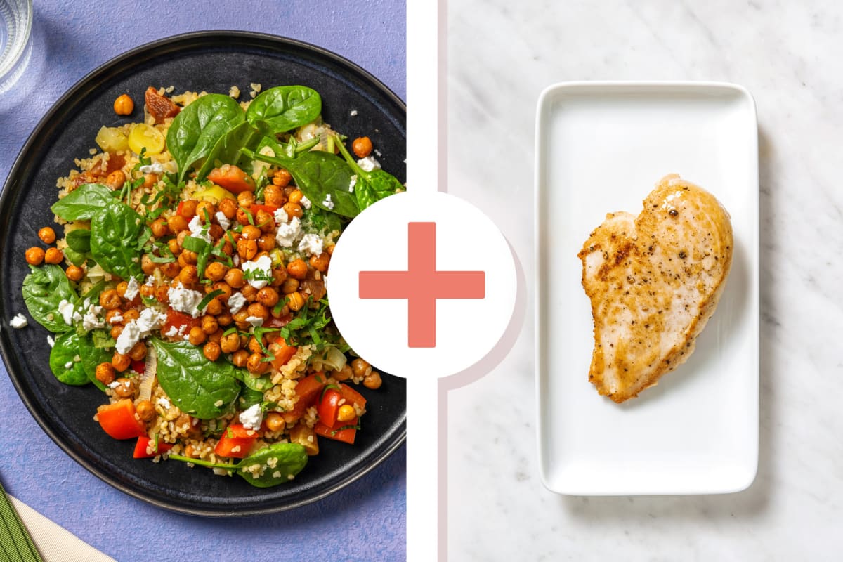 Roasted Chicken, Chickpea and Bulgur Salad