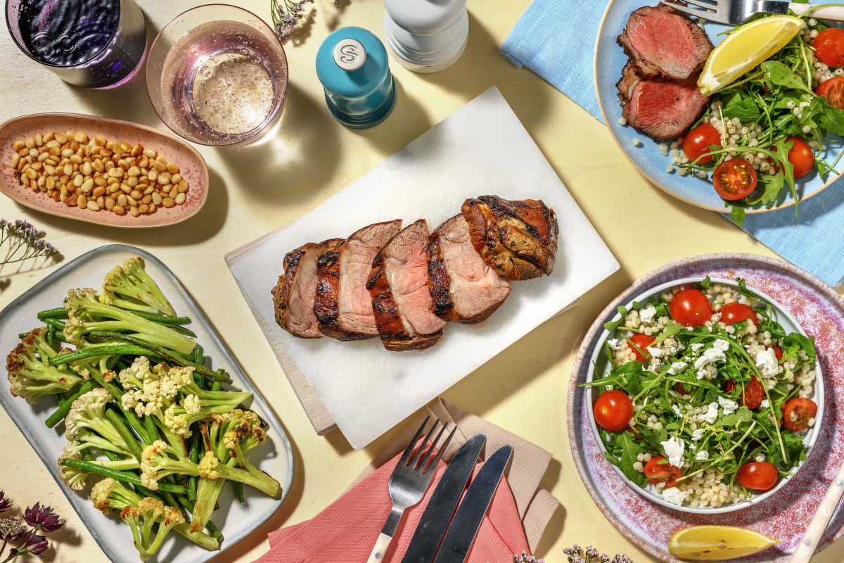 Roasted Lamb Rump & Israeli Couscous Salad